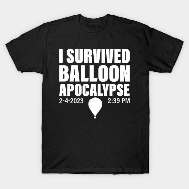 I Survived Balloon Apocalypse Funny Chinese Spy Surveillance T-Shirt by S-Log